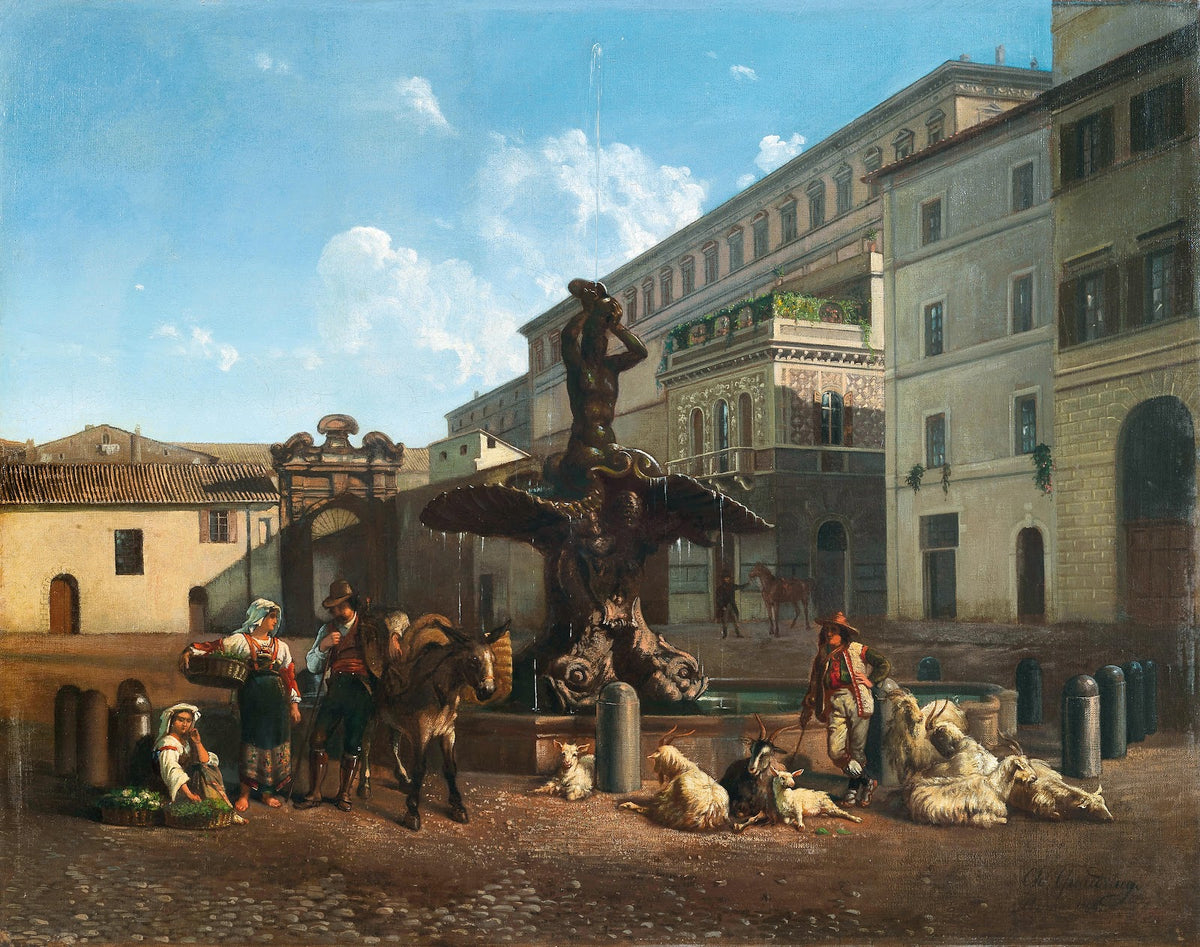 Rome Piazza Barberini 1864