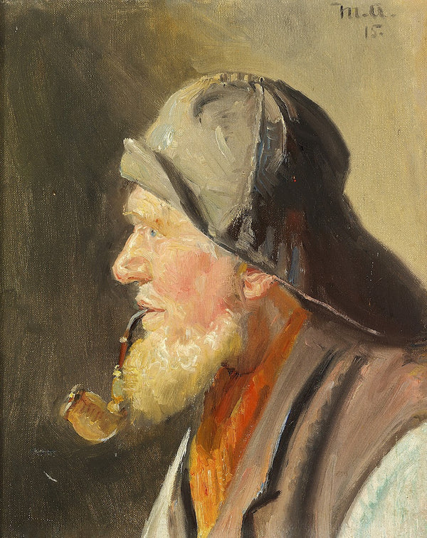 Fisker med pibe og sydvest 1915