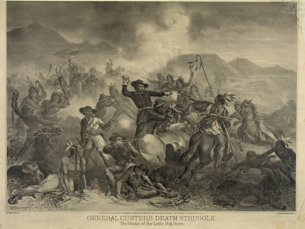 General Custers death struggle The battle of the Little Big Horn 1878