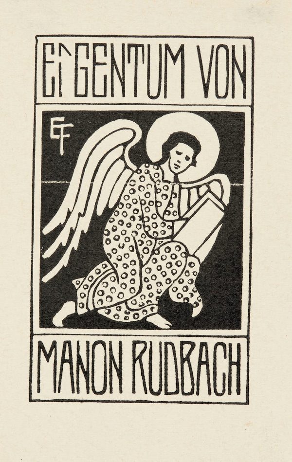 Bookplate Eigentum von Manon Rudbach 1910