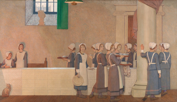 Orphan Girls in the Refectory of a Hospital Proceeding to Their Place at the Tab
