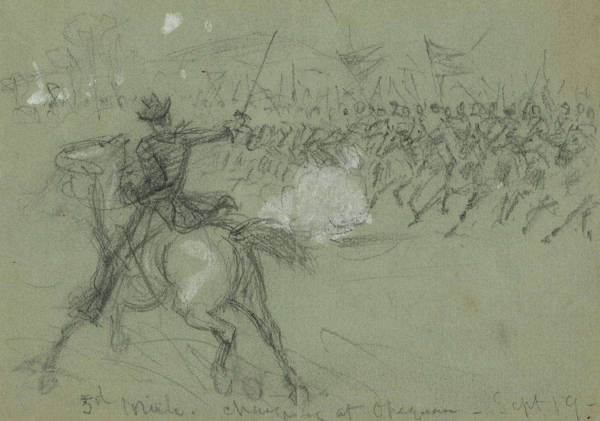 5th Mich Charging at OpequonSept 19 1864
