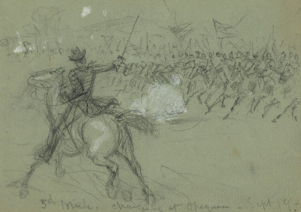 5th Mich Charging at OpequonSept 19 1864