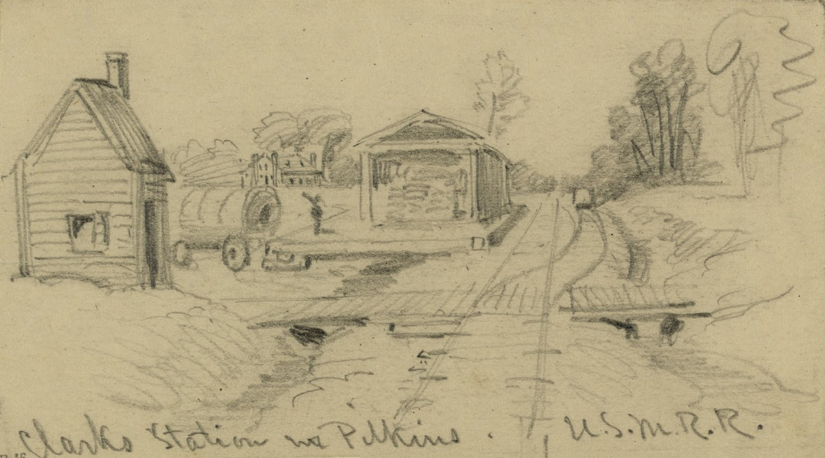 Clarks Station nr Pilkins USMRR 1860 1865