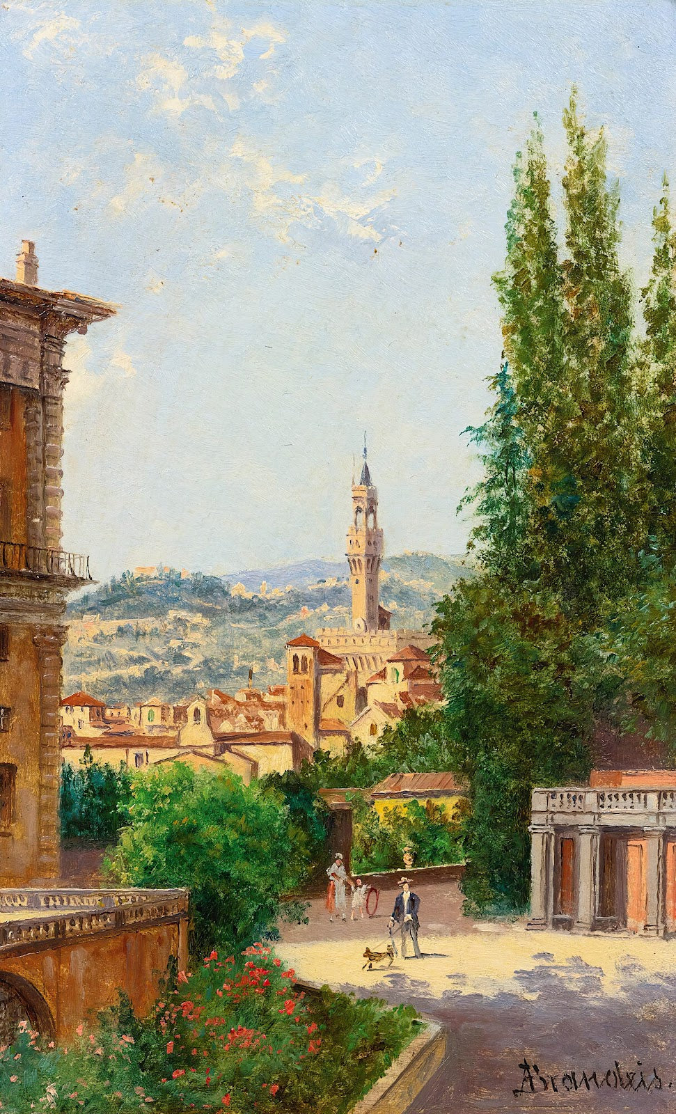 View Of Palazzo Vecchio From The Boboli Gardens Florence