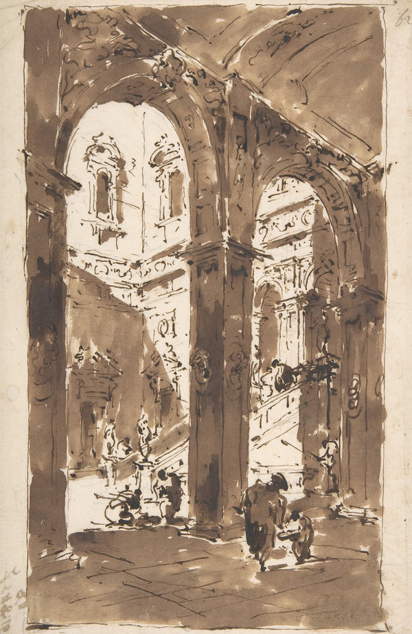 Architectural Capriccio Courtyard of a Palace 171293
