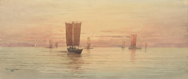 Sailboats on the Nile between 1861 and 1862