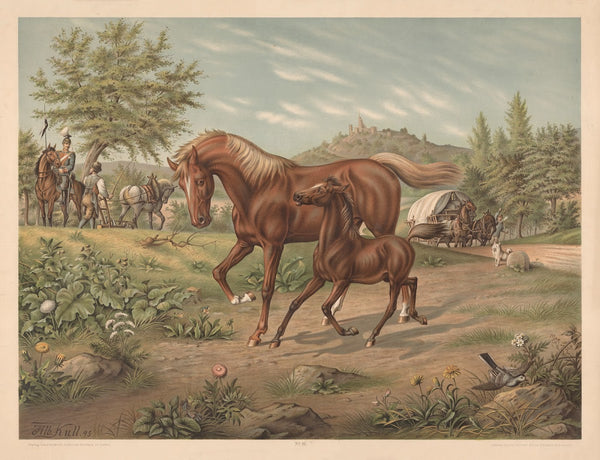 Horse and foal 1880