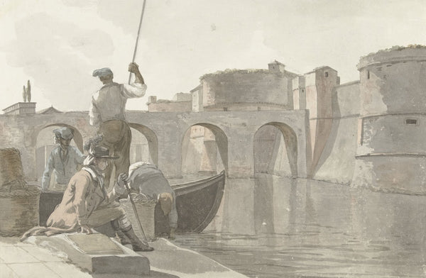Nieuwe vestingsgracht van de vestingwerken in Tarente 1778