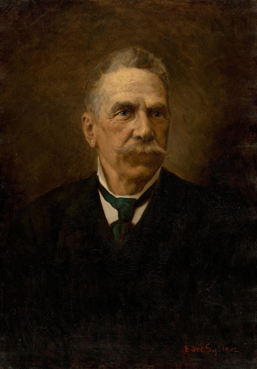 Podobizeň muža s fúzami 1902