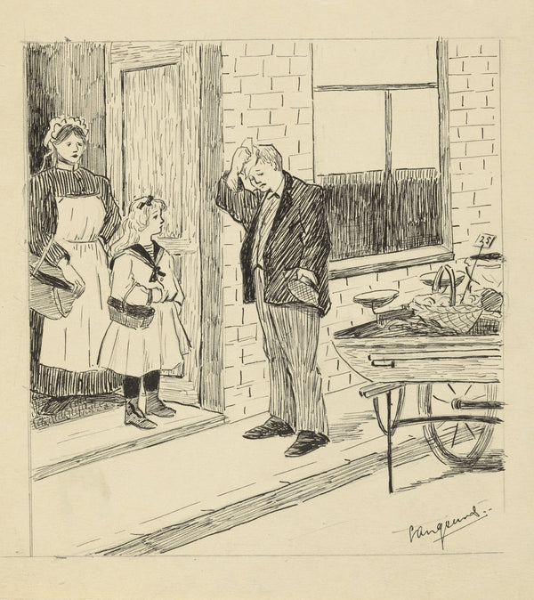 Verkoper voor een deur 1900 1930
