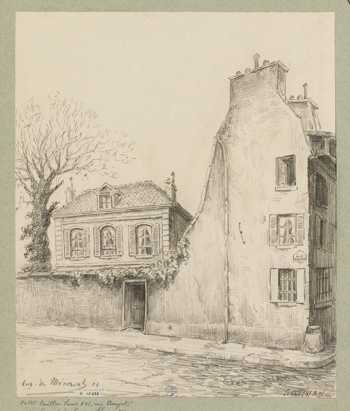 Petit pavillon Louis XVI rue Amyot 1904