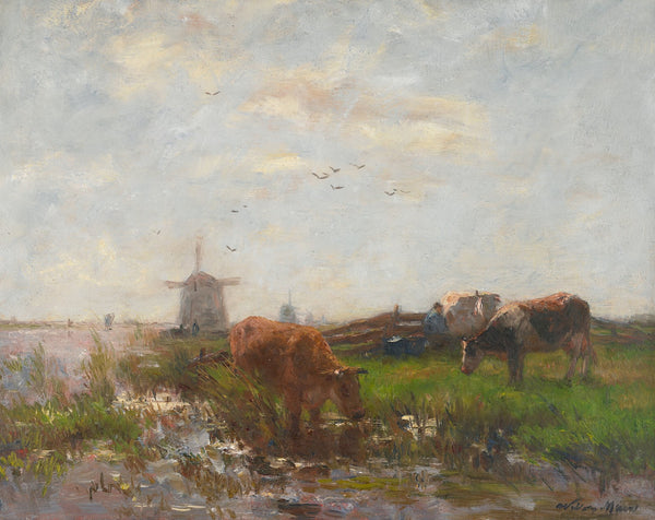 Cattle Grazing at the Waters Edge c1880 90