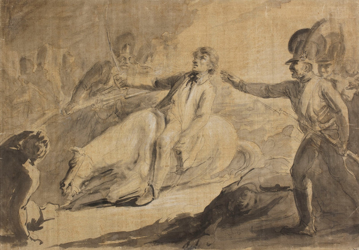 Kościuszko wounded in the Battle of Maciejowice 1812 1813