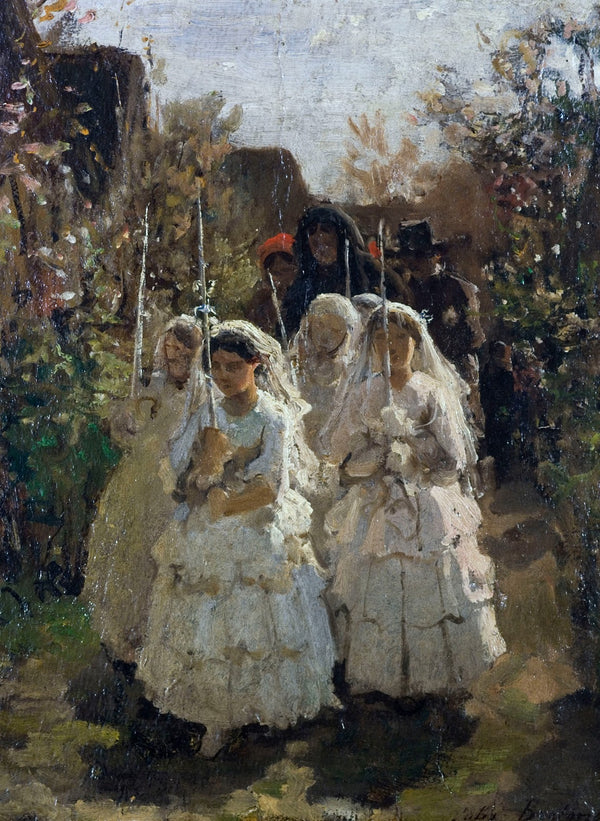 Les communiantes à Courrières 1855