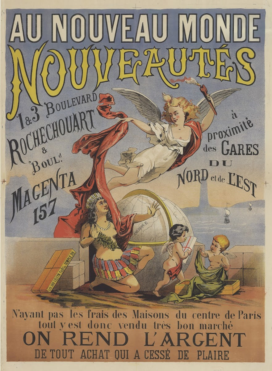 Au Nouveau Monde nouveautés 1  3 Boulevard Rochechouart  Bould Magenta 157 1872