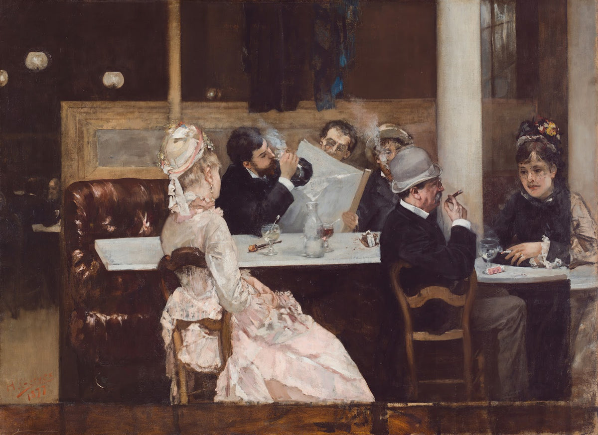 Café Scene In Paris 1877