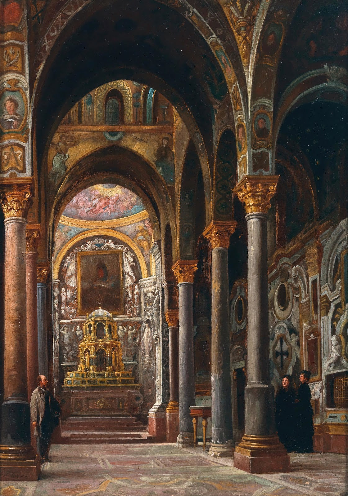 The Church of Santa Maria dellAmmiraglio Nicolò dei Greci in Palermo
