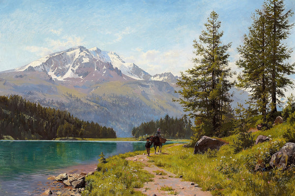 En sommerdag ved Silssøen i Schweiz 1889