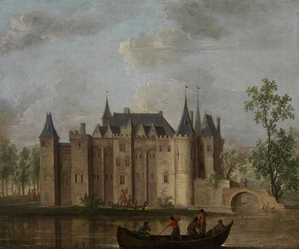 Het Slot van Gouda van de kant van de IJssel gezien 1675  1714