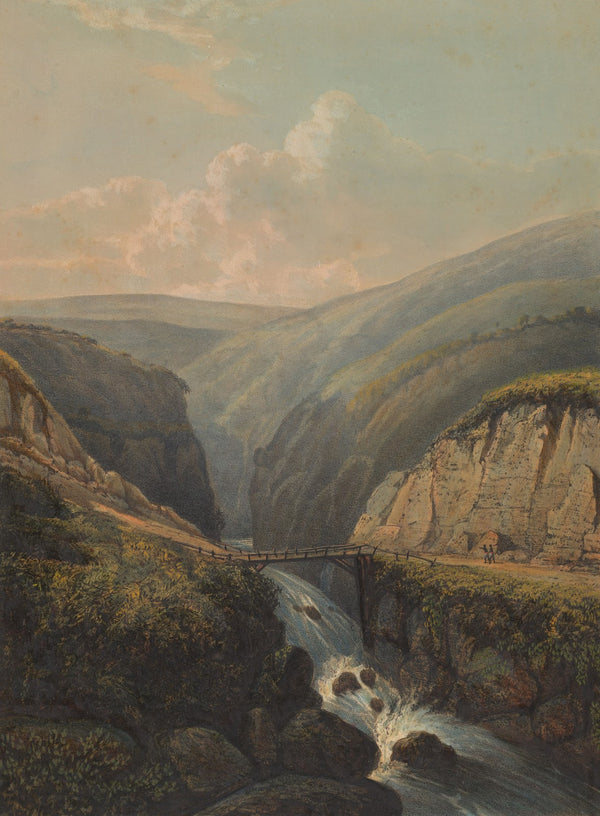Gezicht op de rivier Brandas op Java De rivier Brandas als bergstroom 1869