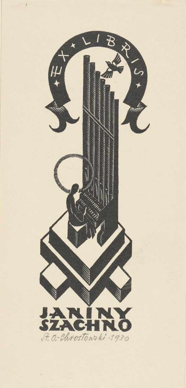 Ex libris Janiny Szachno 1930