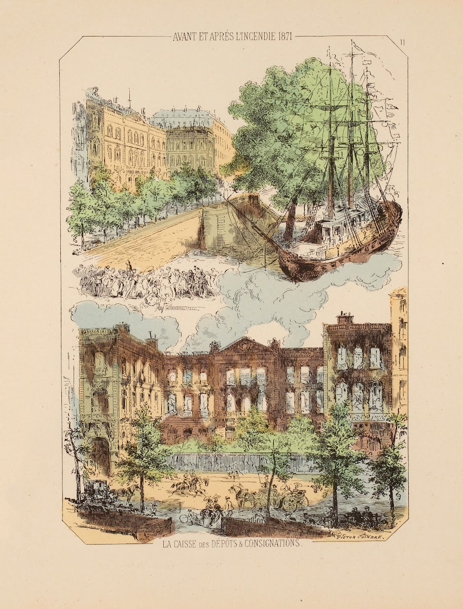 Avant et après lincendie 1871 La Caisse des dépôts et conisgnations 11 1871