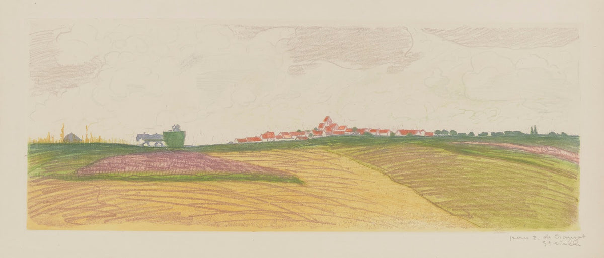 Village et charrette 1914