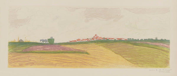 Village et charrette 1914