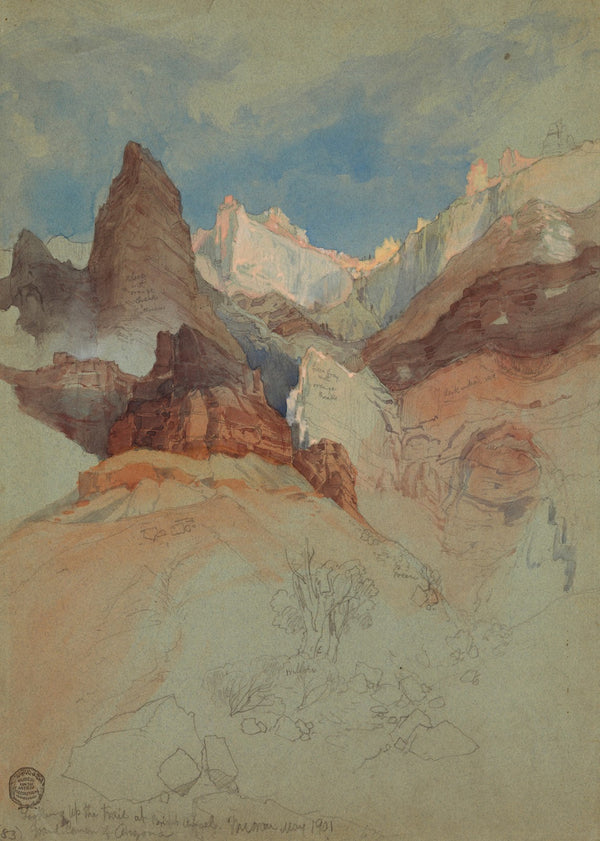 Looking up the Trail at Bright Angel Grand Canyon Arizona 1901