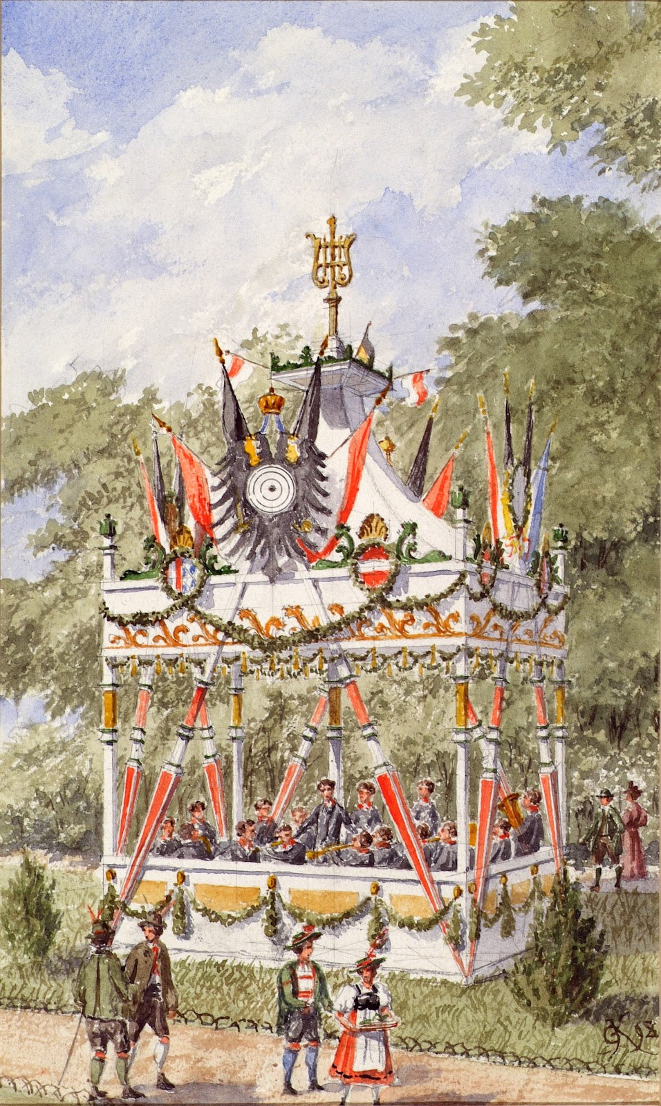 Der Musikpavillion des Wiener Schützenfestes von 1898 1898