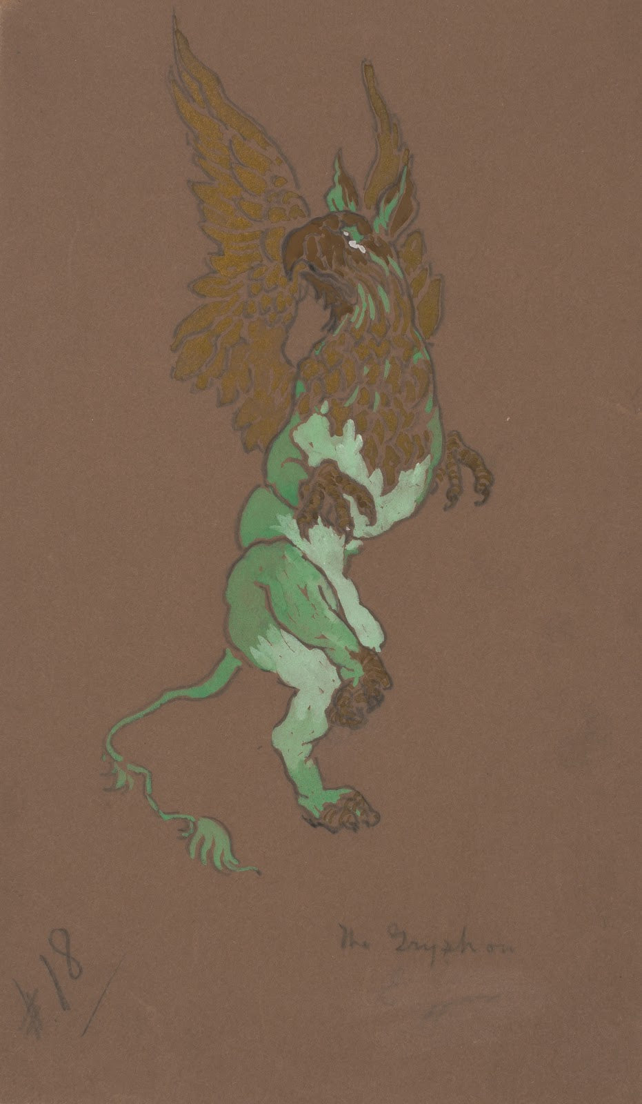 The Gryphon costume design for Alice in Wonderland 1915