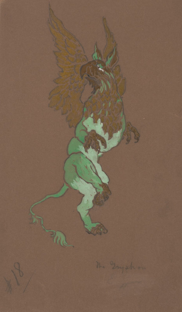 The Gryphon costume design for Alice in Wonderland 1915