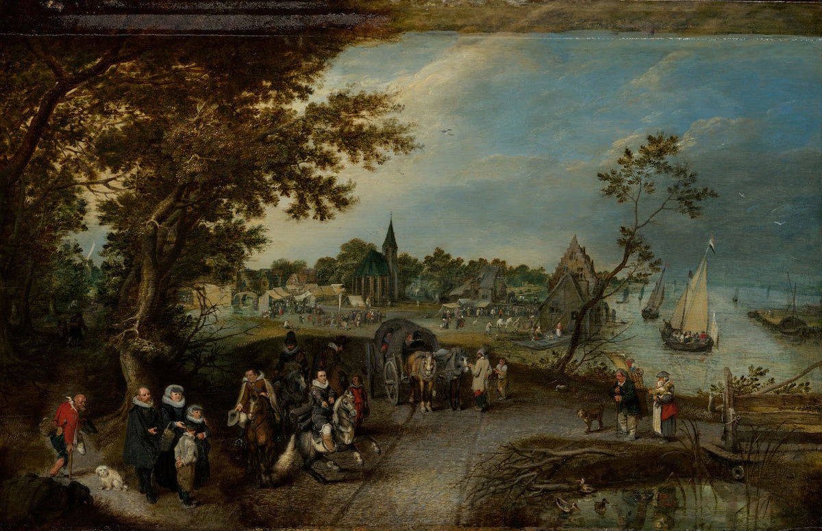 Landscape with Figures and a Village Fair Village Kermesse 1615