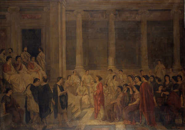 The Vestal Virgins Handing over the Testament of Emperor Augustus to the Roman S