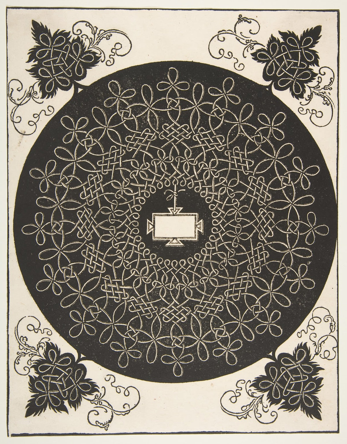 The First Knot Interlaced Roundel with an Oblong Panel in its Center 1506