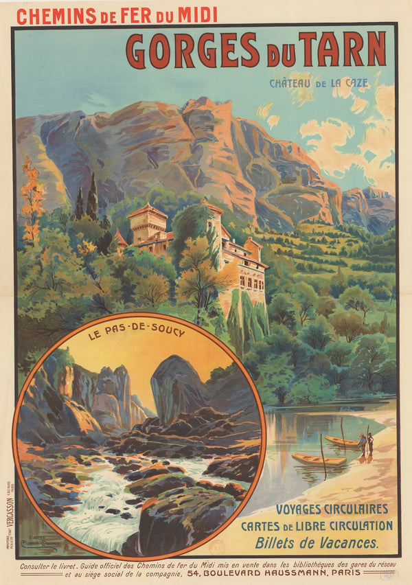 Chemins de Fer du Midi Gorges du Tarn 1912