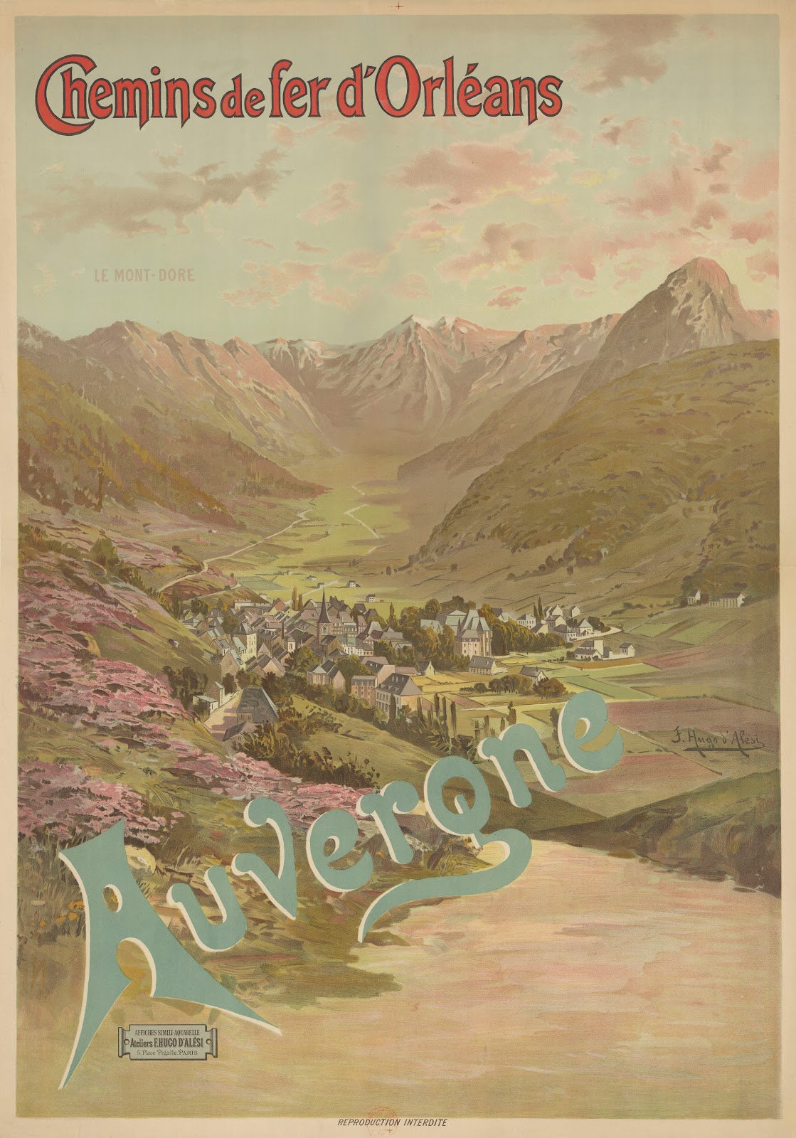 Chemins de Fer dOrléans Auvergne Le Mont Dore 1898