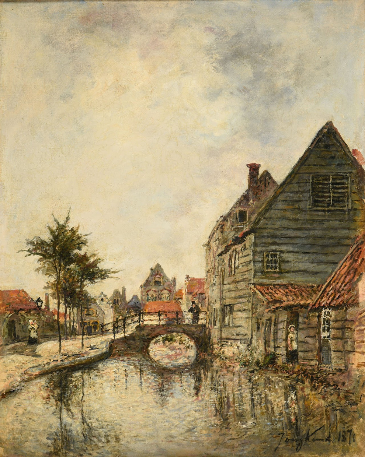 Canal intérieur de la ville de Dordrecht 1871