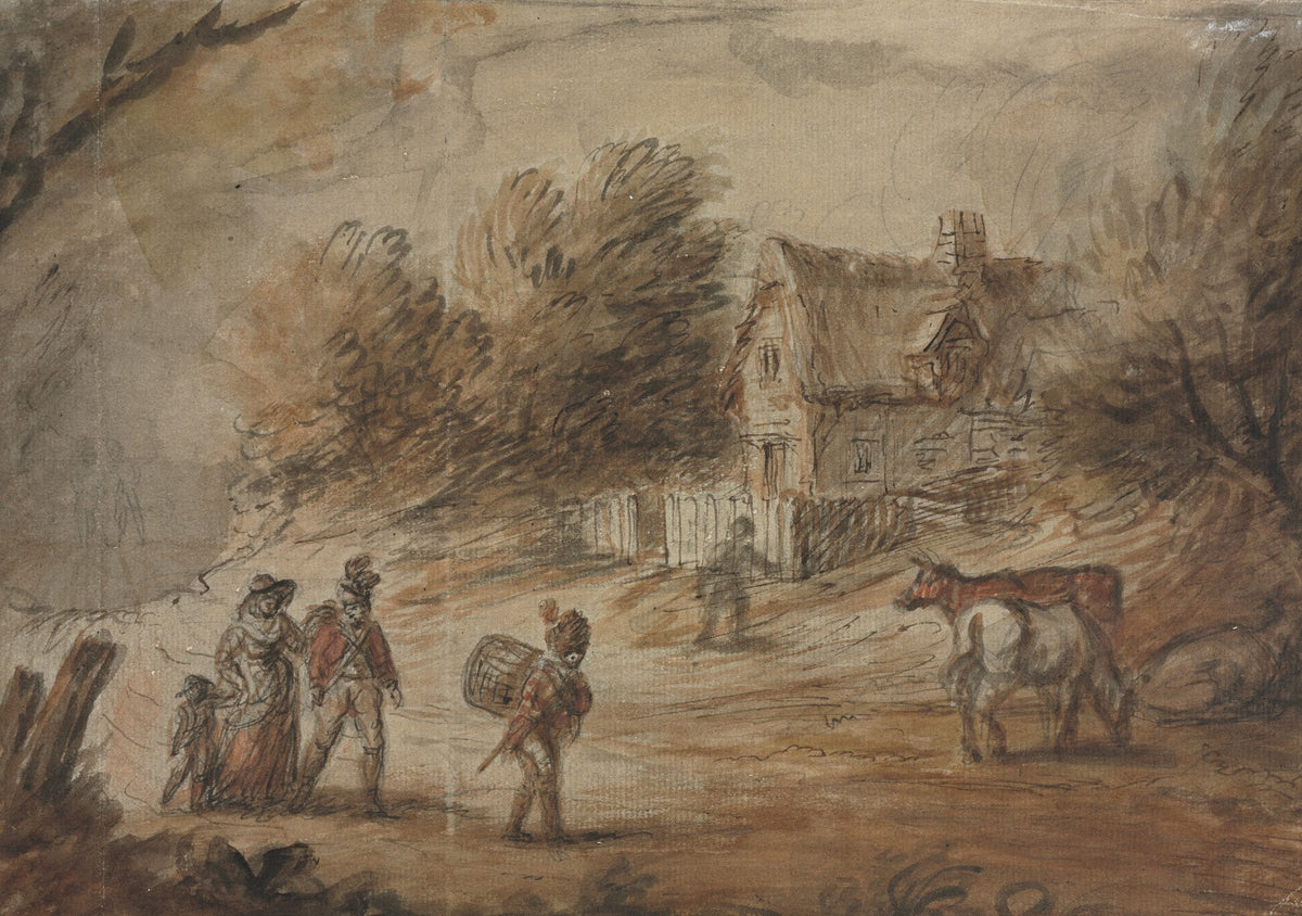Country Scene with Soldiers c 17751811