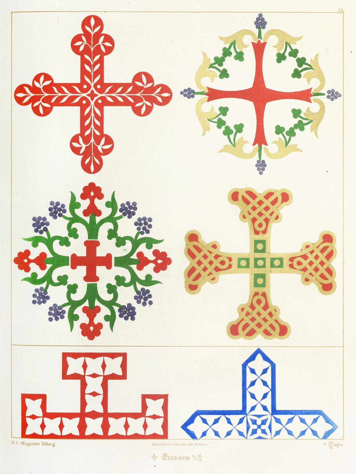 Six floriated Crosses 1846