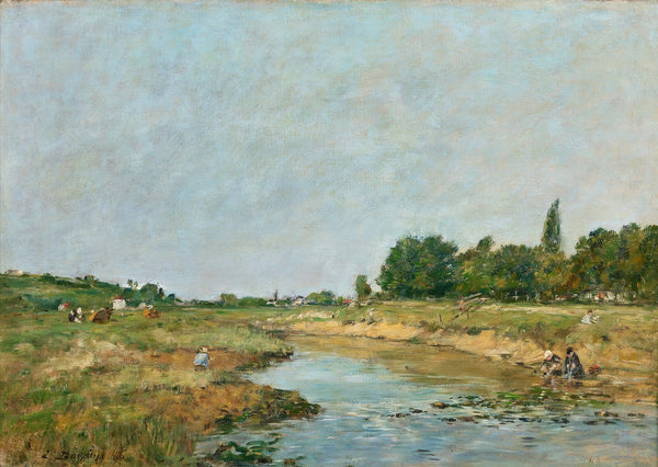 Laveuses au bord de la rivière 1886