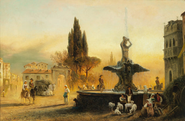 Piazza Barberini in Rom 1872