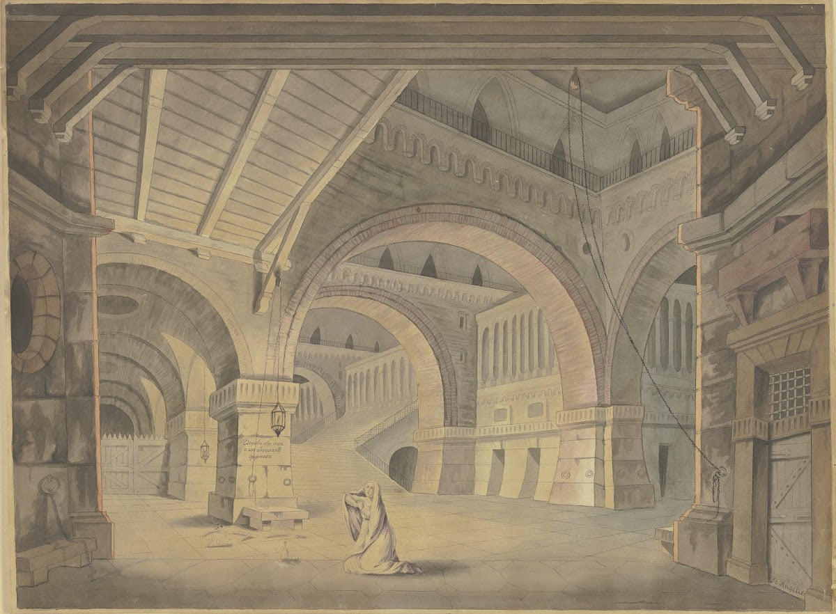 A woman in a dungeon