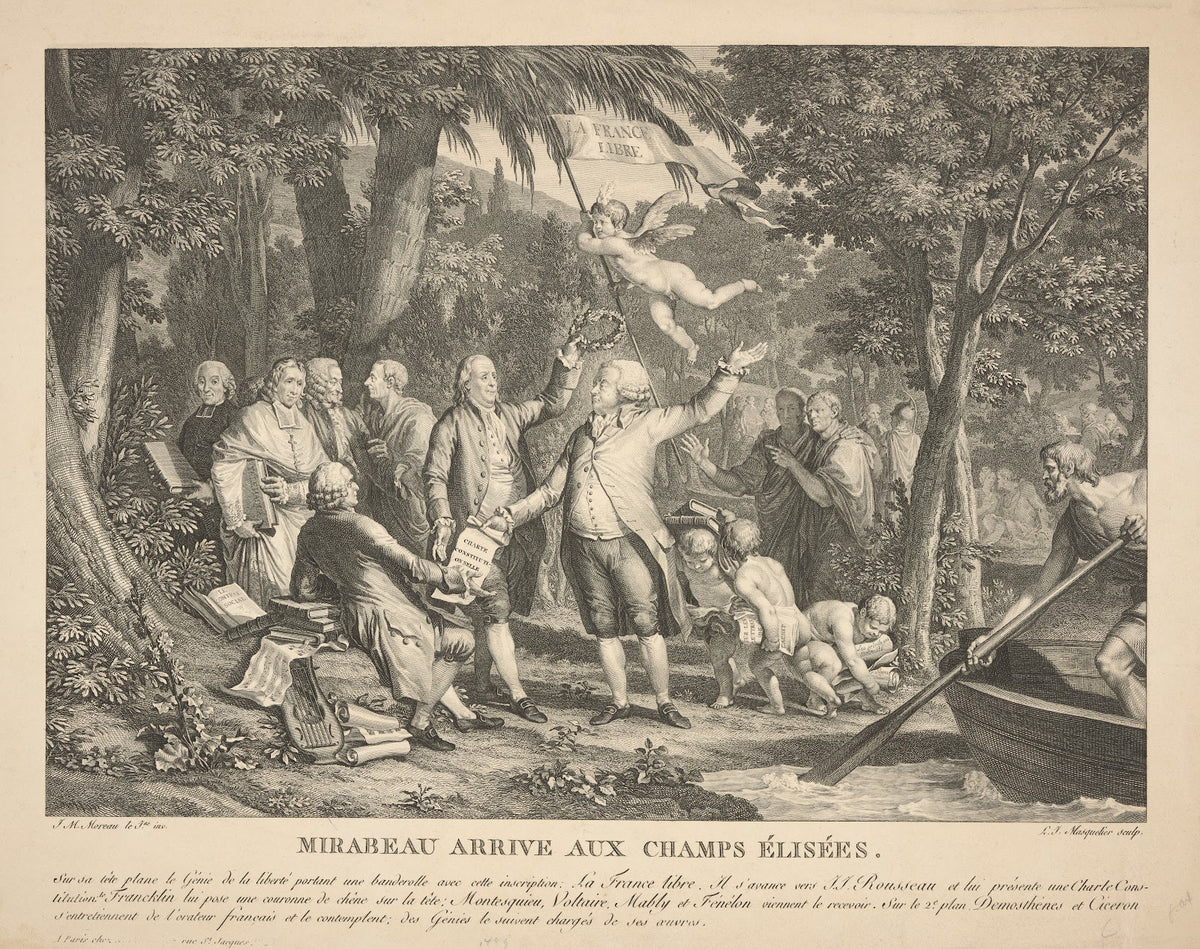 Mirabeau arrive aux Champs Elisees Mirabeau comes to the Champs Elysees 1792