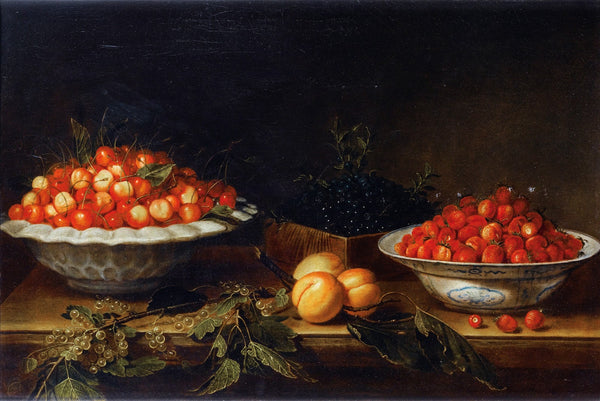 Still Life With Plate Of Cherries