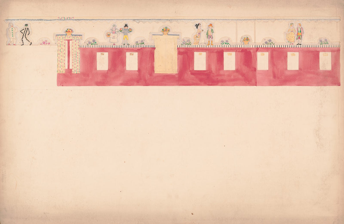 Design for unidentified commercial interior possibly restaurant or bakery Elevat