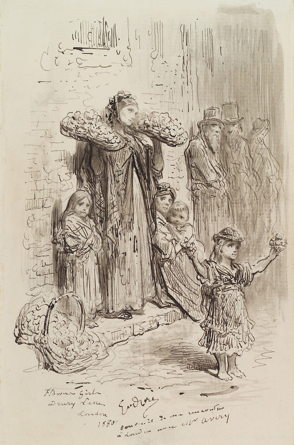 Flower girls Drury Lane London 1869 1880