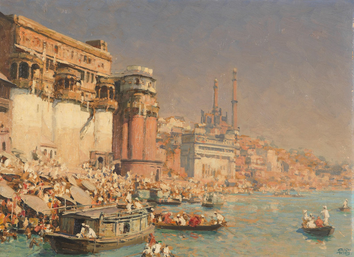 Munshi Ghat in Varanasi on the Ganges India Ca 1928
