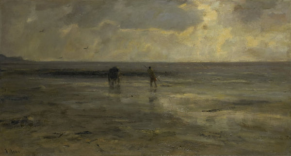 Strand bij avond 1890